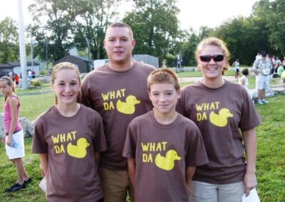 family at duck drop