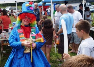 clown at the duck drop
